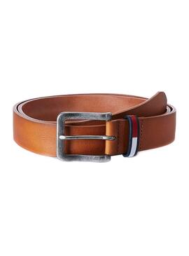 Ceinture Tommy Jeans Flag Inlay Camel Man