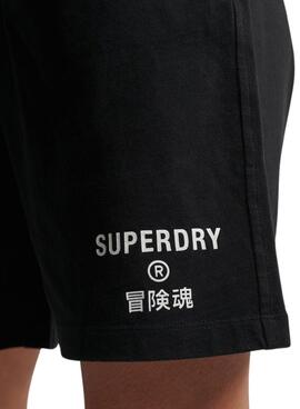 Short Superdry Code Core Sport Noire pour Femme