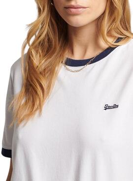 T-Shirt Superdry Vintage Logo Blanc pour Femme