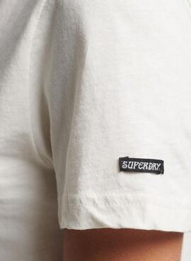 T-Shirt Superdry Vintage Lines Blanc pour Femme