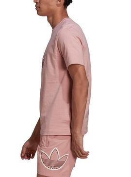 T-Shirt Adidas Contour Logo Rose pour Homme
