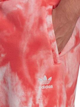 Bermuda Adidas Essentials Tie Dye Rose pour Homme