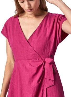 Robe Pepe Jeans Lotty Croix Rose pour Femme