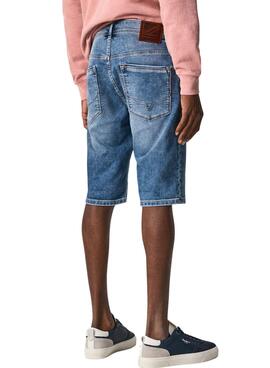 Bermuda Denim Pepe Jeans Jack Bleu Claro Homme