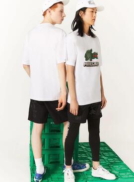 T-Shirt Lacoste x Minecraft Blanc Unisexe