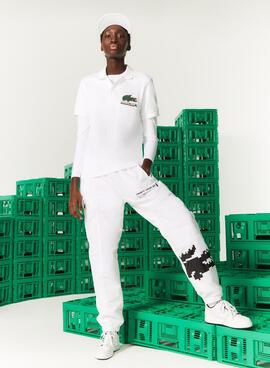 Polo Lacoste x Minecraft Blanc Classic Fit Unisexe