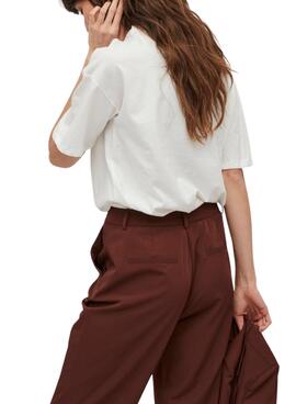 T-Shirt Vila Juliette City London Blanc Femme