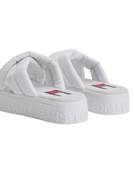 Sandales Tommy Jeans Plataform Blancs pour Femme