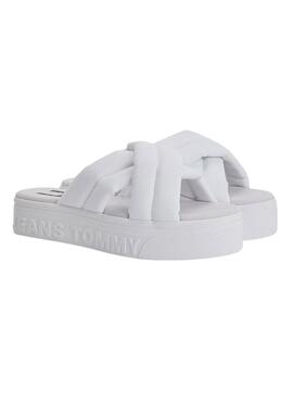 Sandales Tommy Jeans Plataform Blancs pour Femme