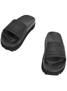 Flip flops Tommy Jeans Plataforma Noires pour Femme