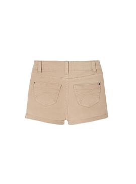 Short Mayoral Sergé basique Marron pour Fille