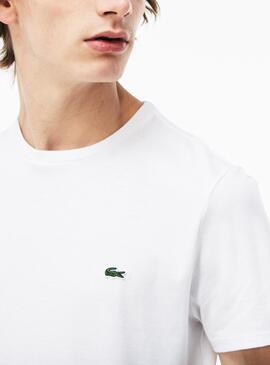 T-Shirt Lacoste Pima Blanc Pour Homme