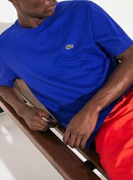 T-Shirt Lacoste Sport Regular Bleu pour Homme