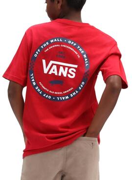 T-Shirt Vans Sprint Rouge Pour Garçon