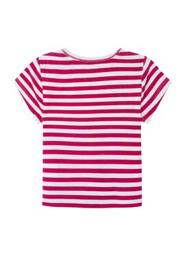 T-Shirt Pepe Jeans Hannon Rayures Rouge Pour Fille