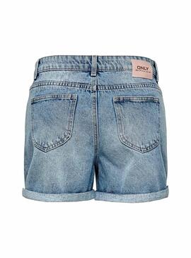 Shorts Only Lola Mom Midi Bleu Femme 