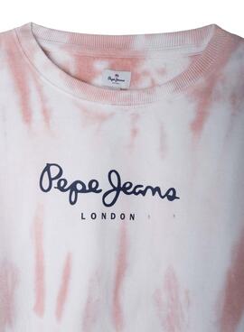 Sweat Pepe Jeans Grace Tie Dye Rose Pour Fille