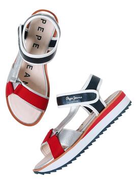 Sandales Pepe Jeans Alexa Walk Rouges pour Fille