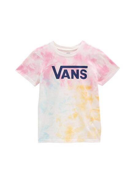 T Shirt Vans Logo Wash Tie Dye Multicolore Pour Femme