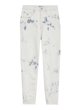 Jeans Tommy Jeans Mom Blanc Femme