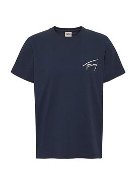 T-Shirt Tommy Jeans Signature Bleu Marine Pour Femme