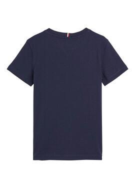 T-Shirt Logo Tommy Hilfiger Bleu Marine Pour Garçon