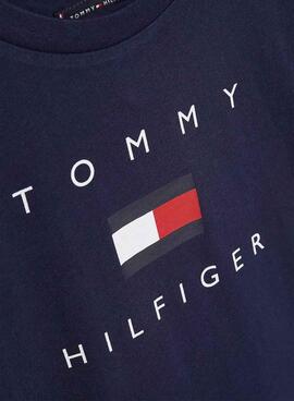 T-Shirt Logo Tommy Hilfiger Bleu Marine Pour Garçon