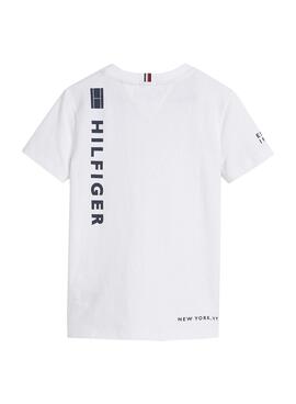 T-Shirt Placement Tommy Hilfiger Blanc Garçon