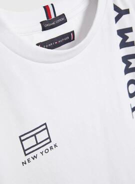 T-Shirt Tommy Hilfiger Placement  Blanc Garçon