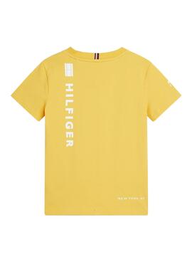 T-Shirt Placement Tommy Hilfiger Amarilla Garçon
