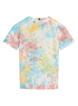 T-Shirt Tommy Hilfiger Tie Dye Multicolore Pour Garçon