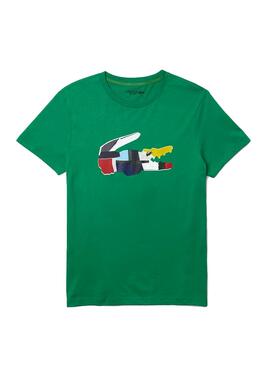 T-Shirt Lacoste TH0822 Vert Pour Homme