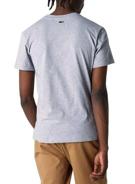 T-Shirt Lacoste TH1228 Gris Pour Homme