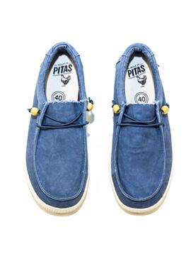 Chaussures Walk In Pitas 150 Wallabi Bleu Pour Homme