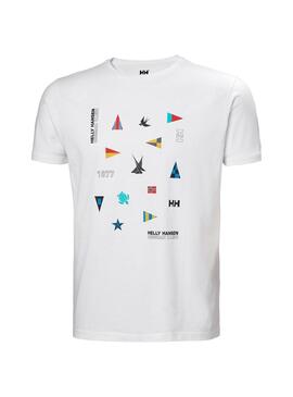 T-Shirt Helly Hansen Shoreline Blanc Pour Homme