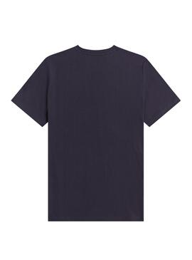 T-Shirt Fred Perry Bordada Bleu Marine pour Homme
