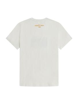 T-Shirt Graphique abstrait Fred Perry Blanc