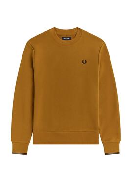 Sweat Fred Perry Col Rond Moutarde Homme