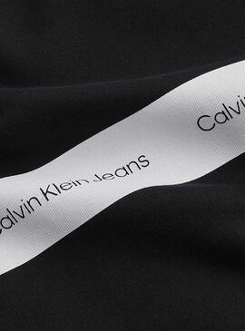 Sweat Calvin Klein Contrast Stripe Noire Homme