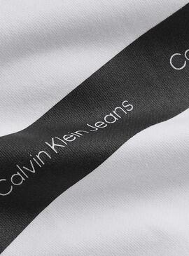 Sweat Calvin Klein Contrast Stripe Blanc