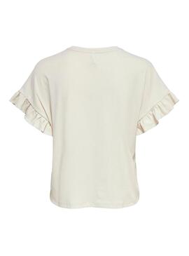 T-Shirt Only Marla Glitter Beige Pour Femme