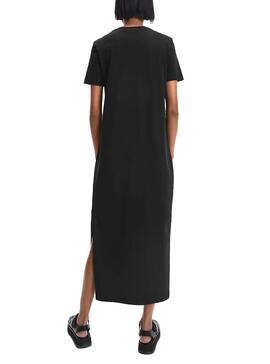 Robe Calvin Klein Stacked Logo Noire pour Femme