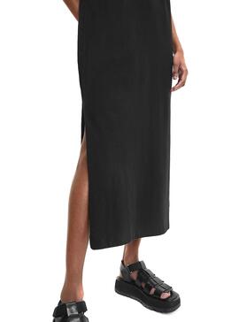 Robe Calvin Klein Stacked Logo Noire pour Femme