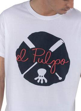 T-Shirt El Pulpo New Colour Blanc Homme