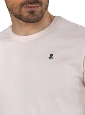 T-Shirt El Pulpo Logo Basique Rose pour Homme