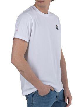 T-Shirt El Pulpo Preppy Flower Blanc pour Homme