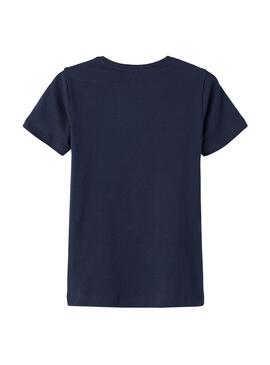 T-Shirt Name It x Minecraft Bleu Marine pour Garçon
