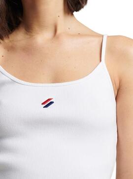 T-Shirt Superdry Code Essential Blanc pour Femme