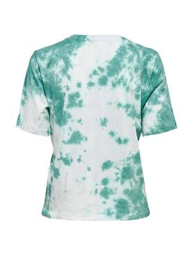 T-Shirt Only Tania Tie Dye Vert pour Femme