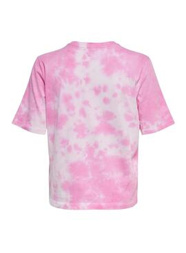 T-Shirt Only Tania Tie Dye Rose pour Femme